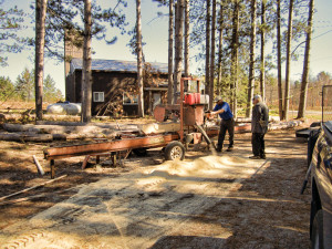 Milling Logs at the Co-op